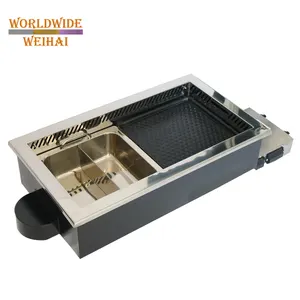 Commercial Gas Stove Korean BBQ Hot Pot And Yakitori Gas Grill Stainless Steel For Indoor Use