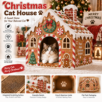 Emballage personnalisé en carton ondulé de style maison en pain d'épices de Noël