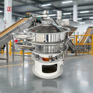 Équipement de criblage à prix d'usine pour tamis vibrant rotatif en acier inoxydable 304/316 de haute qualité pour poudres/granulés alimentaires - Product Image 1