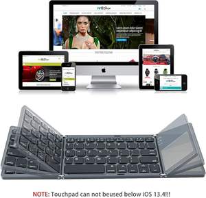 Travel Mini Foldable Keyboard with <b>Mouse</b> Touchpad <b>Bluetooth</b> Wireless Portable Keypad for Tablet Phone - Product Image 3