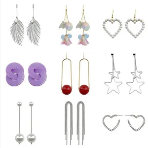 heart star tassel fashion ladies sterling silver earrings trend 2024 custom