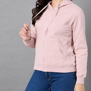 Nuevo diseño de peso ligero para mujer, sudaderas con cremallera, logotipo personalizado, el mejor diseño, sudaderas con cremallera de alta calidad para mujer en diferentes colores - Product Image 2