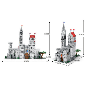 3999 Piezas de la Serie Arquitectónica, Bloques de Construcción 3D, Juguete de Bloques de Construcción del Castillo del Rey del Siglo Europeo para Niños - Product Image 6