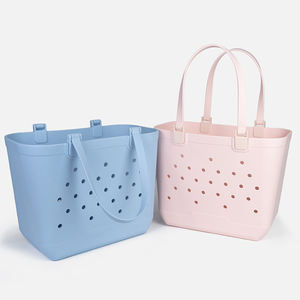 Популярные водонепроницаемые женские сумки-тоут из ЭВА, большие сумки-корзины для покупок, пляжные силиконовые сумки из ЭВА, сумки-кошельки, экологичные сумки-желе, женские сумочки - Product Image 3