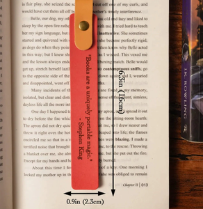 Leather <b>Bookmarks</b> With Engraved Quotes Classic Design Reusable Gift Markers Mixed Colors - Product Image 4