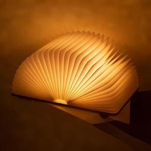 彩色USB充电折叠触摸发光二极管书灯发光多色夜纸灯书夜灯 - Product Image 1