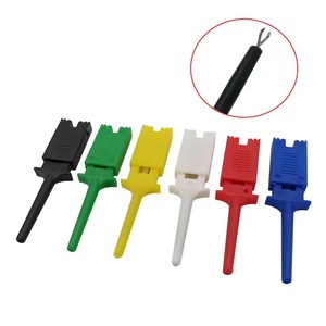 Pinces de test pour analyseurs logiques – Clips de test logique rouges, noirs, jaunes, verts, bleus, blancs – Connexion à crochet plat pour test d'égalisation - Product Image 1