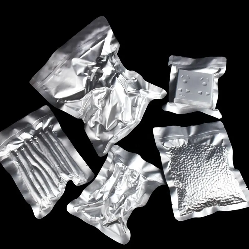 Tas kedap udara perak, tas vakum kelas makanan, aluminium Foil, atasan terbuka, kantong kemasan Foil Mylar, kantong penyimpanan makanan jumlah besar, kantong Retort