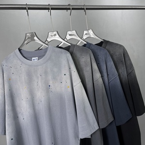 Fabrication sur mesure de t-shirts pour hommes 100% coton, haute qualité, effet vintage délavé, impression DTG, t-shirts oversize - Product Image 2