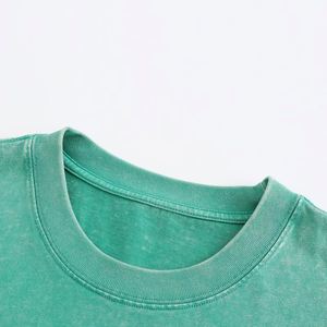Wholesale Men's <b>Hip</b> Hop Streetwear High Quality 100% Cotton T-Shirt Regular Fit Eco-Friendly Breathable Distress Acid Wash - Product Image 5