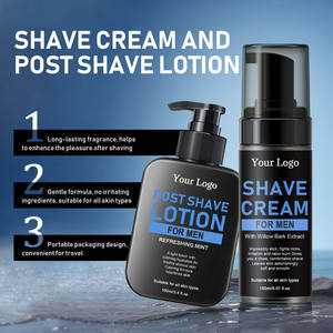 Crema de afeitar de espuma para el cuidado de la barba para hombres de Etiqueta Privada, loción para después del <span class=keywords><strong>afeitado</strong></span>, crema de afeitar calmante hidratante para hombres - Product Image 3