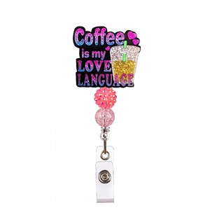 Wholesale Translucent Plastic Cute Easy-Pull <b>Buckle</b> Medical DIY Beaded Rhinestone Bow Pink Badge Reel Holder Swivel <b>Clip</b> - Product Image 5