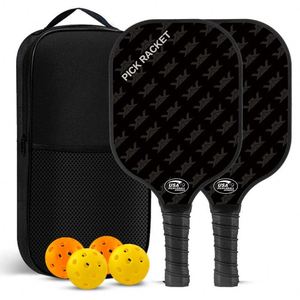 Ensemble de raquettes de pickleball en fibre de verre, fibre de carbone, nid d'abeille, impression UV, vente en gros depuis le Guangdong - Product Image 1