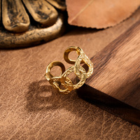 Bague de luxe européenne et américaine plaquée or 18 carats pour l'index, décoration de main FANKE