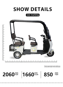 Voiture électrique bon marché d'usine, moto à trois roues, scooter de mobilité électrique, voiture tricycle électrique, scooter de mobilité fermé - Product Image 4