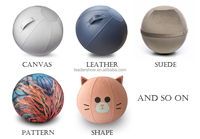 Housse de protection pliable en similicuir PVC pour ballon de yoga, anti-rayures, avec poignée de transport, pour ballon d'équilibre de bureau