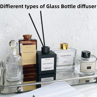 Flacon diffuseur de parfum en verre de luxe vide de 100 ml, 150 ml, 200 ml avec bouchon en bois à vis pour aromathérapie d'ambiance – Vente en gros