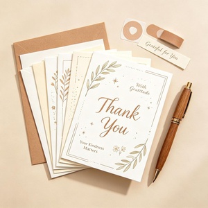 Cartes de remerciement personnalisées avec enveloppes, vente en gros - Product Image 1