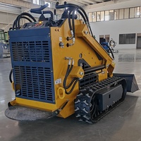 Mini binario caricatore diesel caricatore pista Skid Steer con moncone smerigliatrice foresta falciatrice