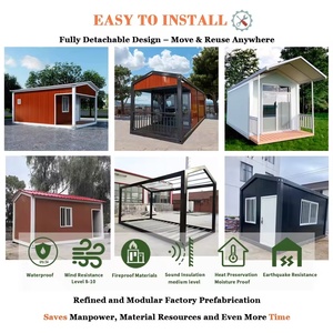 Casa Container Prefabbricata Smontabile da 20ft, Casa Modulare Espandibile in Acciaio con Vetro da 40ft - Product Image 4