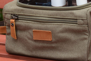 Wholesale Customized Luxury <strong>Mens</strong> Cosmetic <strong>Bag</strong> Canvas Leather Toiletry Kit <strong>Bag</strong> Travel Shaving Dopp Kit <strong>Bag</strong> - Product Image 3