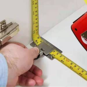 <strong>Measuring</strong> Tape Clip Precise <strong>Calibration</strong> Tool Multifunction Corners Clamp Convenient Tape Measure Locator Stainless Steel - Product Image 4