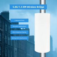 Pont sans fil 5.8G extérieur haute puissance 1,5 km pour surveillance d'ascenseurs, transmission longue distance, vente en gros