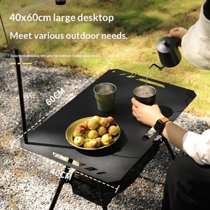 Outdoor Aluminum Ultra-light <b>Foldable</b> Portable Camping <b>Picnic</b> <b>Table</b> with Height Adjustable Feature - Product Image 2