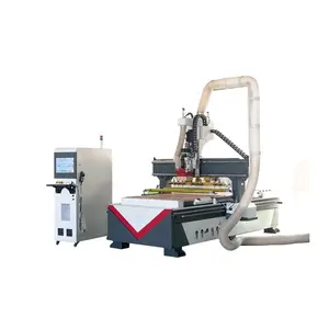 Testere bıçağı ile 2040 atc cnc router makine lineer ağaç işleme makineleri karmaşık kapı plaka gravür işleme