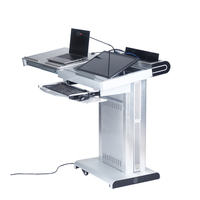 Pupitre numérique de conférence scolaire Table de présentation intelligente Écran LCD 22 pouces Podium en aluminium