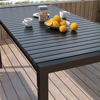 Conjunto de Mesa y Sillas Multifuncional para Exteriores, Resistente a la Corrosión y a los Rayos UV, Diseño Moderno y Sencillo para Jardín, Patio o Balcón