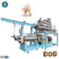 Máquina de fabricación de pellets de comida para perros y gatos de plantas completas para peces con componentes centrales PLC Línea extrusora de producción de alimentos para perros