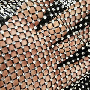 Haute Couture кристалл горный хрусталь сетка блестящие на заказ квадратные бриллианты горный хрусталь сетчатая ткань - Product Image 6