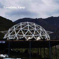 Kawagebo Kamp 7M Double-Pane Glass Party Trade Show Luxury Glamping Igloo Hotel Greenhouse Géodesic Dome Tent House