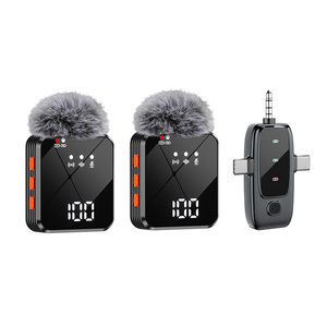 Microphone Lavalier Sans Fil <span class=keywords><strong>A13</strong></span> 2.4G avec Réduction de Bruit ANC, Portée de Transmission de 20 Mètres pour Diffusion en Direct sur Téléphone Mobile - Product Image 1