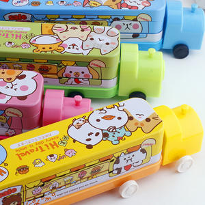 ใหม่สร้างสรรค์อเนกประสงค์3D การ์ตูนเด็กน่ารักรถยนต์กล่องดินสอรถไฟรูปร่างสองชั้นกล่องเครื่องเขียน - Product Image 2
