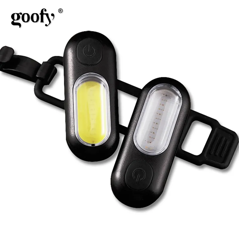 Goofy Factory Portable Bike Rear Light Rechargeable LED USB Running Light COB Clip-On Safety Light