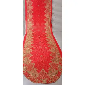 高需求100% 真丝面料索马里新娘狄拉克奢华设计串珠作品从印度为马笼裙