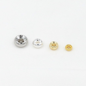 Cuentas de rueda de oro genuino de 18K que preservan el color, cuentas de neumático chapadas en oro de cobre puro (paquete de 14), cuentas espaciadoras para pulseras DIY, hilo - Product Image 4