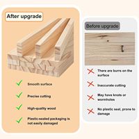 Madera de Pino Moderna, Lijada y sin Acabado, para Manualidades, Modelismo, Enmarcado y Pequeños Proyectos de Carpintería