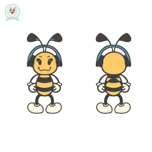 Plush Custom animal Bee Cute Popular characters Fornecedor Manufacturing Custom Children Kids Stuffed Toy Soft Plush Toy