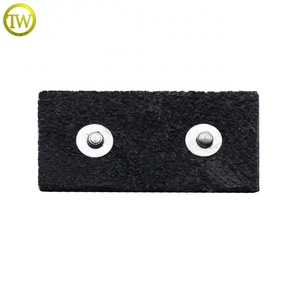 Ventes chaudes Étiquettes <span class=keywords><strong>en</strong></span> métal de forme rectangulaire avec patch <span class=keywords><strong>en</strong></span> cuir de marque pour jeans, vestes, sacs - Product Image 3