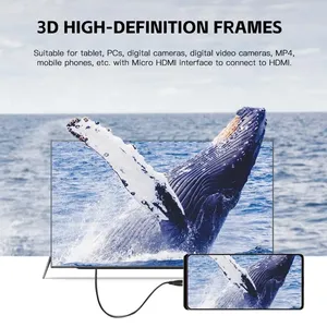 HDMI để micro HDMI cáp 3D 1080P Nam đến Nam HD để micro HD âm thanh video tốc độ cao máy ảnh kỹ thuật số điện thoại di động HD TV kết nối - Product Image 3