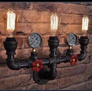 Lampe murale LED industrielle vintage en fer, style steampunk, pour bar, café, salon - Product Image 4