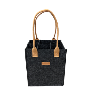 <span class=keywords><strong>HAPPYWAY</strong></span> - Bolsa de Mano de Fieltro de Poliéster con Diseño de Rejilla de Diamantes, Estilo Clásico, Plegable y Portátil, para Botellas de Vino Tinto - Product Image 6
