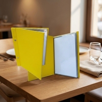 Porte-menu en cuir personnalisé A5, porte-cartes de boissons pour restaurant, reliure de menu, dossier de menu