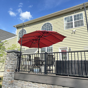 <span class=keywords><strong>Parasol</strong></span> de terrasse extra large rouge de 4,5 m avec manivelle, protection UV et résistant à l'eau pour balcon - Product Image 2