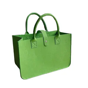 Custom Wholesale Reusable Ecofriendly Handmade Felt Carry Shopping Tote Gift Bag with Logo