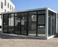 Portable 20ft extensible conteneur maison Style méditerranéen préfabriqué maison mobile acier panneau sandwich salon bureau