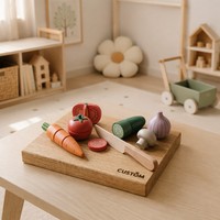 Jouet en bois personnalisé pour couper les légumes, jeu de cuisine d'imitation, jeu de découpe d'aliments, jouet éducatif Montessori pour développer les compétences de vie